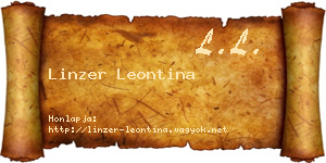 Linzer Leontina névjegykártya